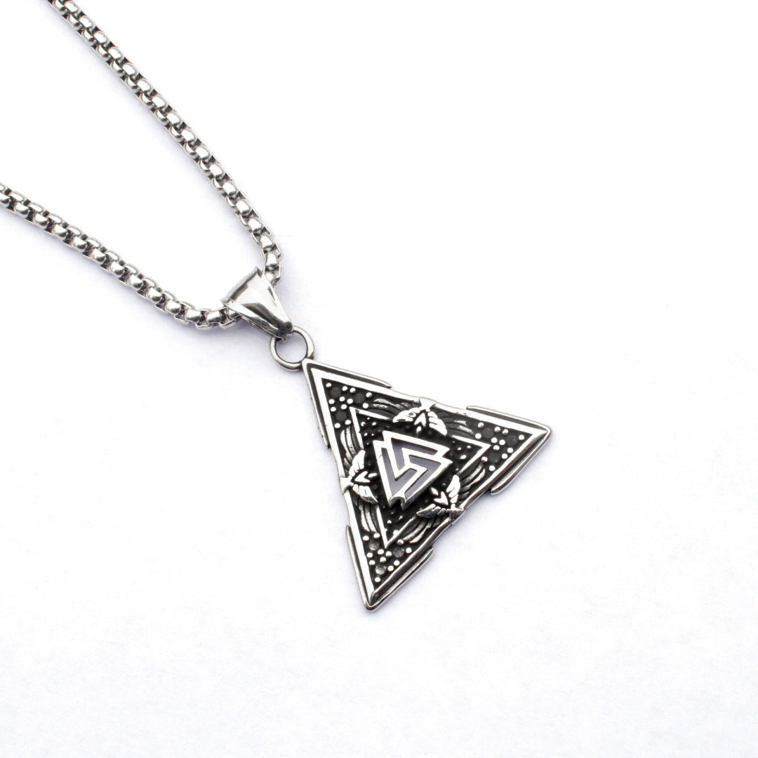 Wholesale Retro Hip Hop Stainless Steel Skull Necklace Bohemian Style